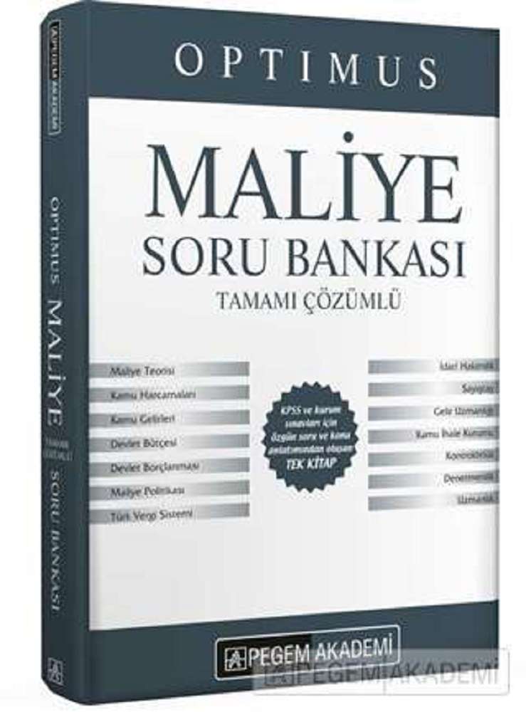 2021 KPSS A Grubu Optimus Maliye Tamamı Çözümlü Soru Bankası