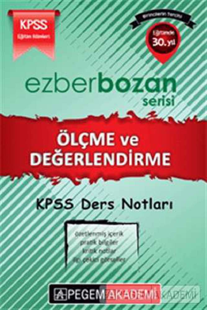 KPSS Ezberbozan Serisi Ölçme ve Değerlendirme Kpss Ders Notları