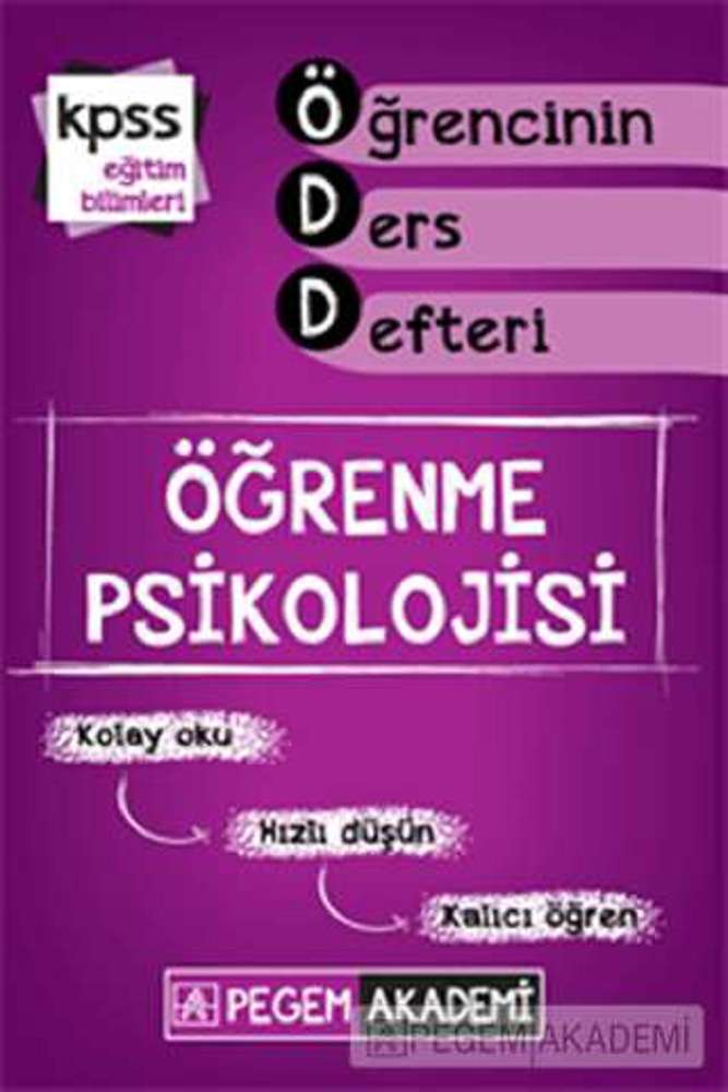 Öğrenme Psikolojisi - Öğrencinin Ders Defteri