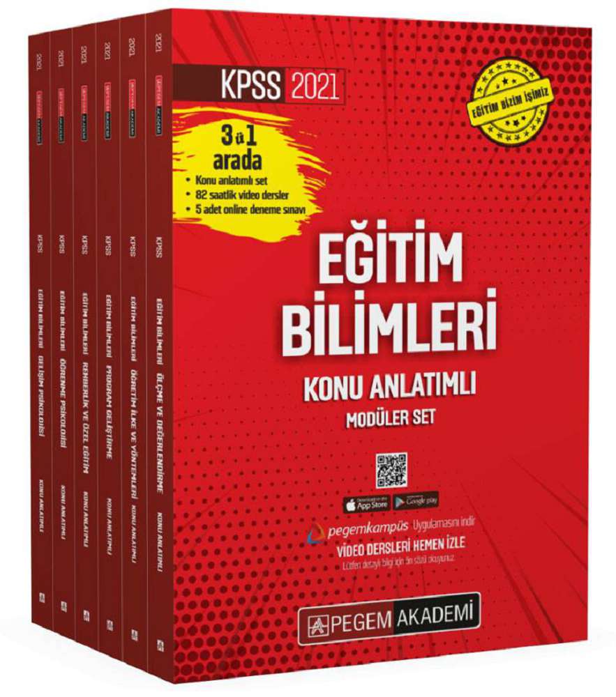 2021 KPSS Eğitim Bilimleri Konu Anlatımlı Modüler Set - 6 Kitap + En Güncel Video Dersler + 5 Adet Online Deneme Sınavı