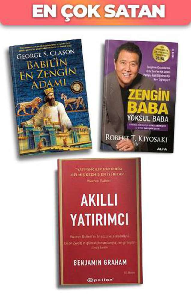 3'lü Set - Babilin En Zengin Adamı - Akıllı Yatırımcı - Zengin Baba Yoksul Baba