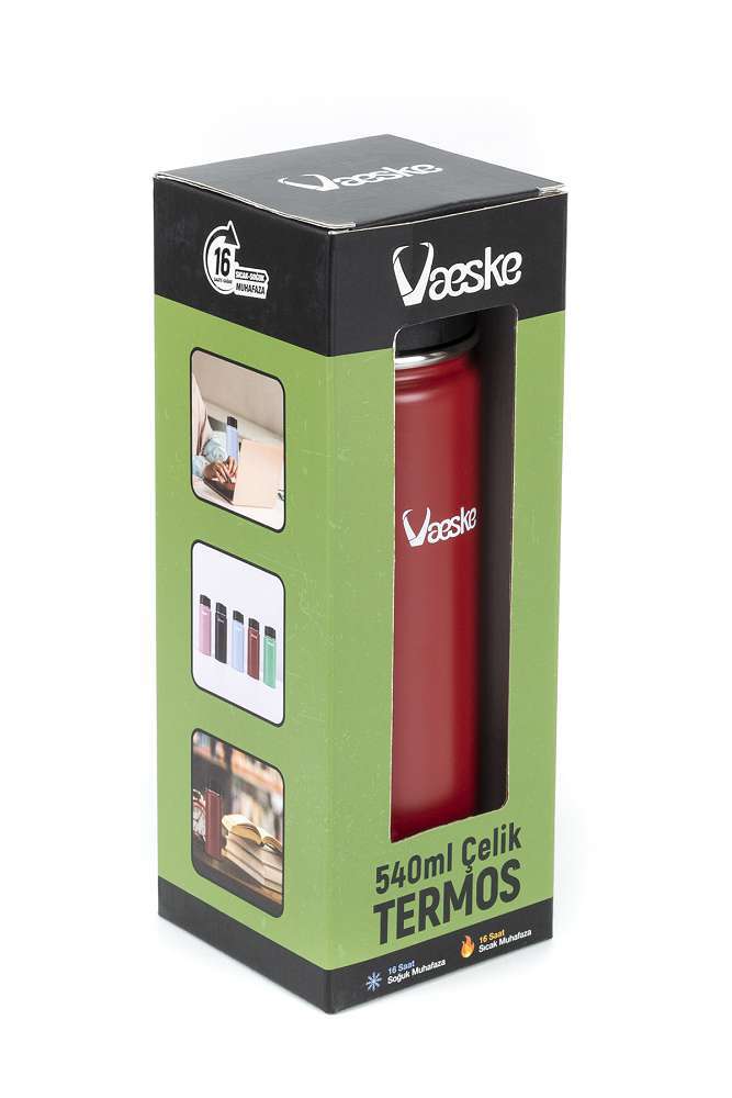 Vaeske Çelik Termos 540Ml Kırmızı