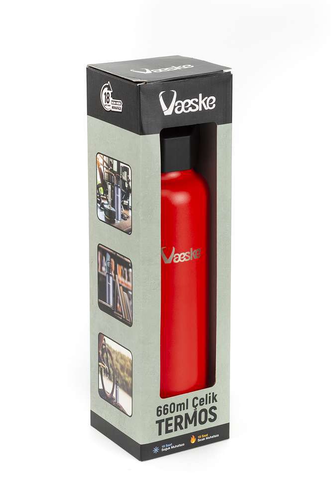Vaeske Çelik Termos 660Ml Kırmızı